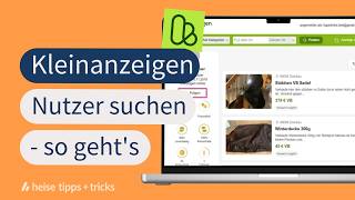 eBay Kleinanzeigen: Nutzer suchen - so geht's