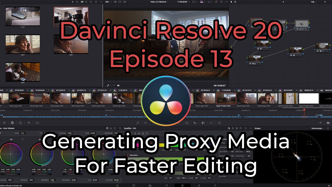 Davinci Resolve 20 - Episode 13 - Generating Proxy Media for Faster Editing