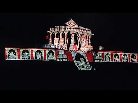 3D Laser Light Show @ Sun Temple Modhera. Time Lapse video!