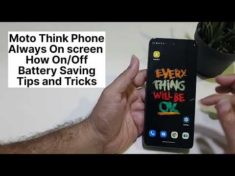 Moto Think Phone Always On Display Setting | Screen Saver setting