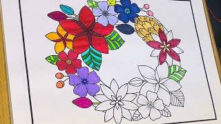 Relaxing Flower Coloring Page 🌸 | Color Along With Me