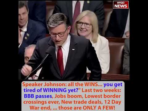 Speaker Johnson signs BBB, all the WINS, you get tired of WINNING yet? Melania 4th of July decorate