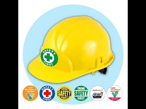 Self adhesive safety helmet sticker