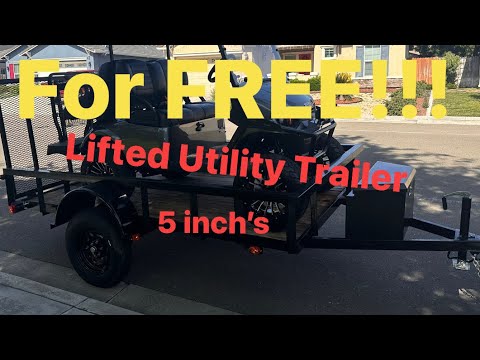 How to lift a single axle utility trailer for free! Perfect for sideXsides quads  and off roading!