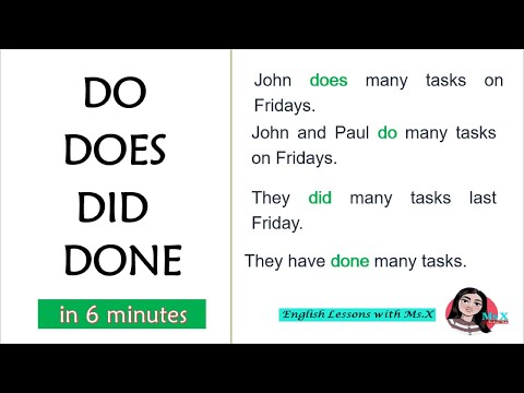 DO DOES DID DONE in 6 minutes