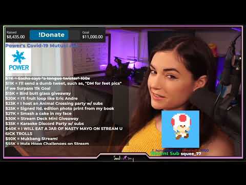 Sasha Grey VOD 28/April/2020 - Just Chatting - Marbles on Stream / Take 2! !Charity Stream Dona...