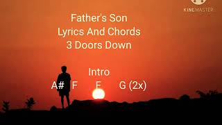 Father&#39;s Son Lyrics And Chords - 3 Doors Down