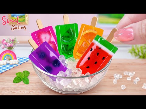 Mini Chocolate Rainbow Ice Cream – Satisfying Decorating with Color Swirl Magic |Sweet Baking Recipe