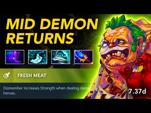 Dendi PUDGE Mid - Patch 7.37d | Full Gameplay Dota Class
