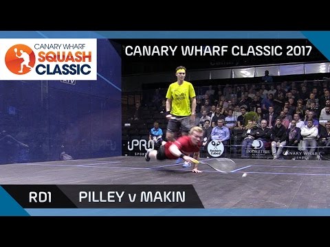 Squash: Pilley v Makin - Canary Wharf Classic 2017 Rd 1 Highlights