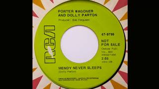 Porter Wagoner &amp; Dolly Parton &quot;Mendy Never Sleeps&quot; 45 promo mono vinyl