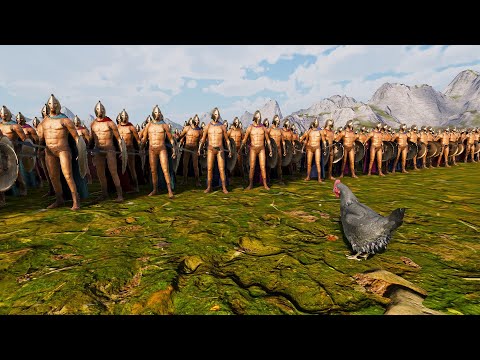 SUPER CHICKEN vs 25,000 SPARTANS - Ultimate Epic Battle Simulator 2 | UEBS 2