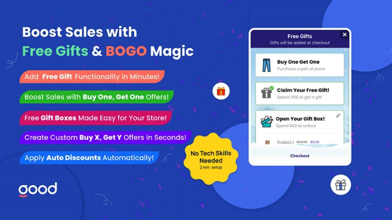Free Gift Box+Buy 1 Get 1+BOGO Demo