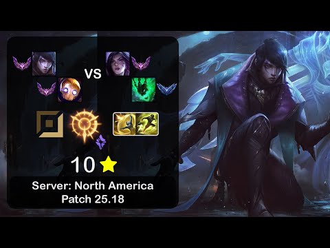 Aphelios ADC + Blitzcrank vs Kai'Sa + Thresh - NA Master - Patch 25.18