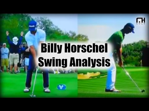 Part of a video titled Billy Horschel 9 iron: Swing Analysis - YouTube