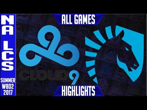 Cloud 9 vs Team Liquid Highlights ALL GAMES Week 8 NA LCS Summer 2017 C9 vs TL