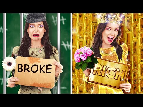 EXTREME RICH VS BROKE BRIDE MAKEOVER IN JAIL ????‍♀️ Funny Prison Situations & Tricks by 123 GO!