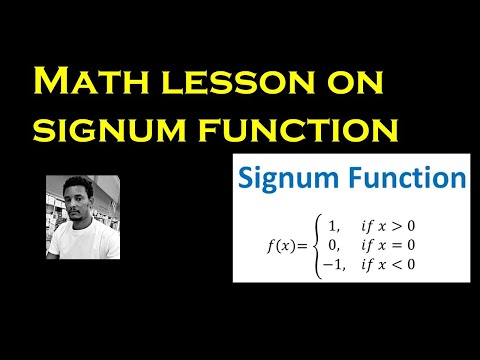 Signum Function math lesson