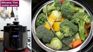 Cómo cocinar Verduras al Vapor en una OLLA eléctrica a PRESIÓN - mi experiencia 🥦