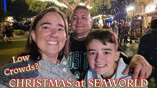 An Empty SeaWorld For Their Christmas Celebration! Plenty Of Snow And Food!