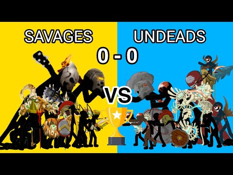 Savage stickman vs undead stickman - stickman costume tournament - stick war legacy