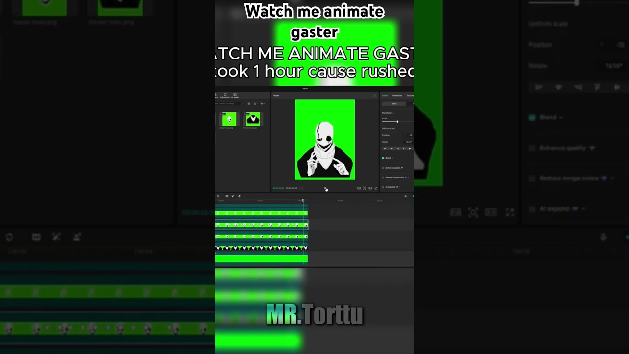 Watch Me Animate Gaster #art #drawing #animation #undertale #invincible