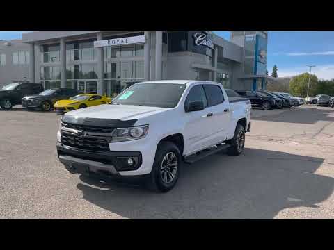 2021 Chevrolet Colorado Crew Cab Short Box 4-Wheel Drive Z71 in White for sale at Royal Chevrolet in Mono, ON