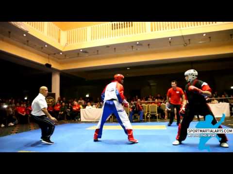 WKC Worlds 2014   Overall   Men's Point Sparring  Team CAN v Team USA Anthony Merricks