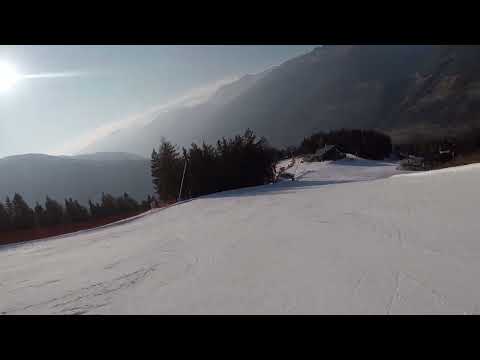 Skiing 2022 in Italy, Ponte di Legno, red pistes 3 and 4