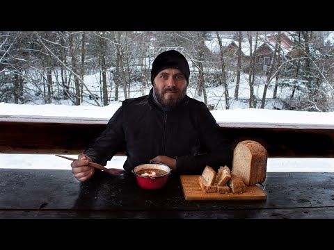 The AUTHENTIC UKRAINIAN BORSCHT RECIPE. 🔥 Beetroot SOUP. ASMR Outdoor Cooking. Winter Recipes. 4K.