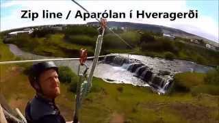 preview picture of video 'Aparolan í Hveragerdi, flying fox, zip line Iceland'