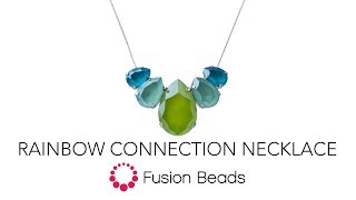 See how to make the Rainbow Connection Necklace by Fusion Beads