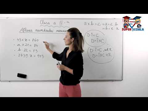 Clasa a IV-a - Aflarea numărului necunoscut - Partea 2