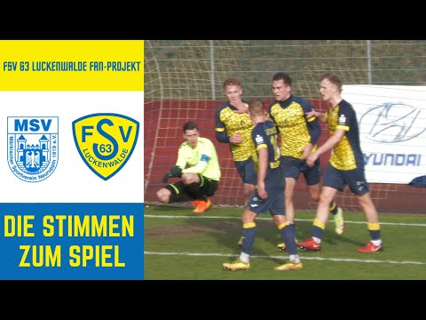 Die Stimmen zum Spiel | MSV Neuruppin vs. FSV 63 Luckenwalde 4:6 n.E. | Samstag 25.03.2023 | Pokal
