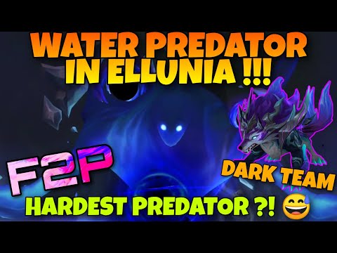 ELLUNIA WATER PREDATOR !!! F2P DARK TEAM ON SUMMONERS WAR