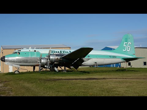 C-GBNV Buffalo Airways Douglas DC-4 WALK AROUND at Red Deer Airport