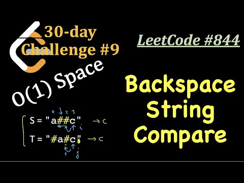 LeetCode 844 | Backspace String Compare | O 1 Space | No stacks