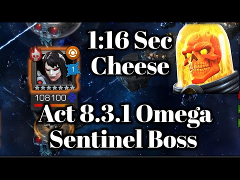 Mcoc Act 8.3.1 Omega Sentinel Boss Solo  | Mcoc Act 8.3 Beta Test