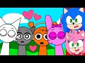 ALL SPRUNKI COUPLES KISS MOD