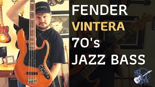 Video thumbnail for VINTERA 70's Jazz Bass by Fender. by Rumblin Man