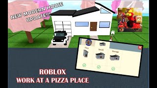 Tour to New Modern House in Work at a Pizza Place [] ROBLOX