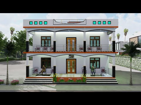 3 Bedrooms simple village house plans | Beautiful home I 39'x40' House Plan  @My Home plan