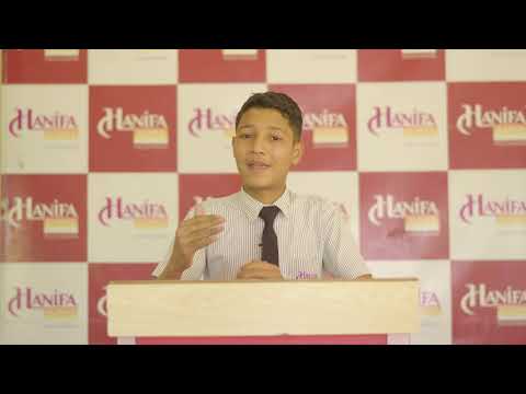 Hanifa School Student Mohib Malek speaking at Youth Conference 2018-29