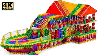 DIY -  Builds The Perfect House Boat From Magnetic Balls (Satisfying Videos) | Magnet World Series