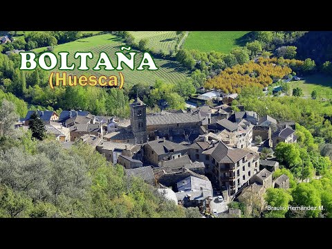Boltaña (Huesca), villa histórica, el casco antiguo más extenso de los pueblos del Pirineo