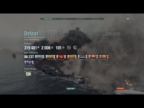 World of Warships - Cleveland - Pre ranked battle