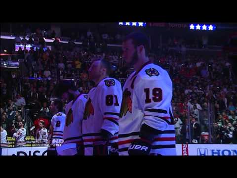 Pia Toscano sings Star-Spangled Banner - LA Kings vs Chicago Blackhawks
