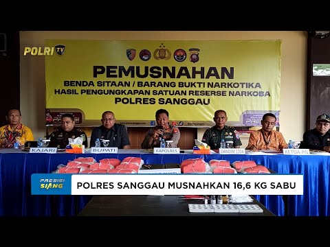 POLRES SANGGAU MUSNAHKAN 16,6 KG SABU KOMITMEN TEGAS BERANTAS NARKOTIKA