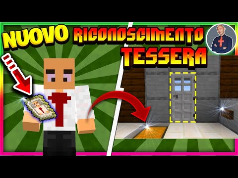 COME FARE UNA PORTA CON RICONOSCIMENTO TESSERA SU MINECRAFT (PS4 SWITCH XBOX PE BEDROCK)