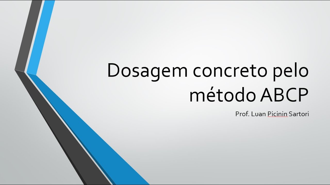 Método ABCP para dosagem de concreto